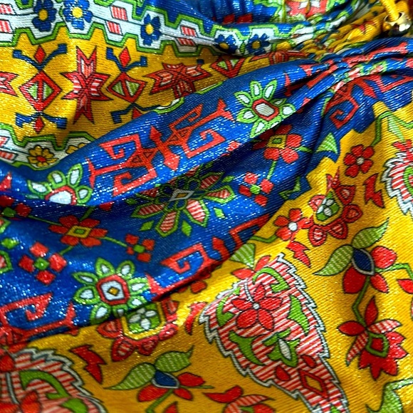 Shoshanna YELLOW MULTI CINCHED ONE PIECE Colorful Strapless Swimsuit 8 NEW $250! - Picture 9 of 14